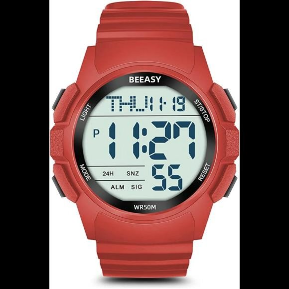 Men Digital Sports Watch, Waterproof Watch with Stopwatch Countdown Timer - Picture 1 of 7